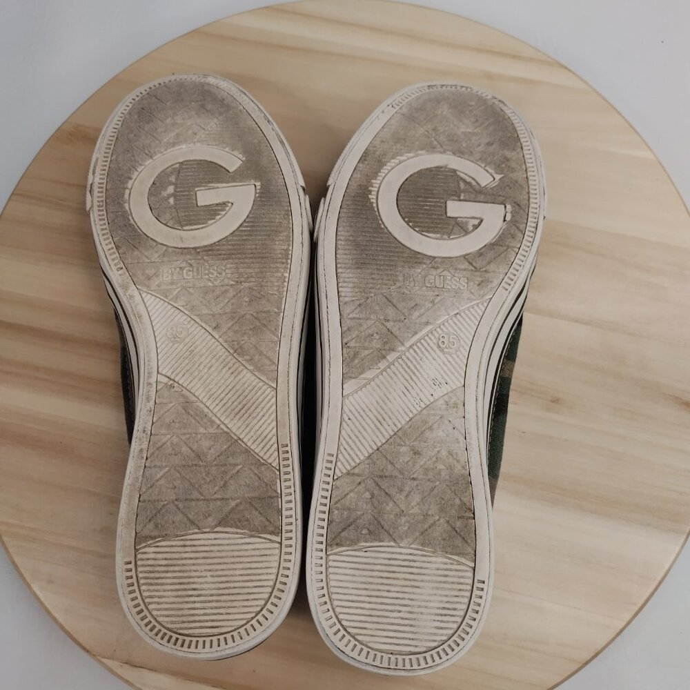G by GUESS Camo Metallic Bronze Sneakers Decorative Zipper Women US 8.5M - Picture 7 of 10